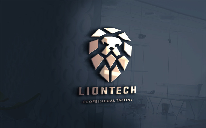 Lion Tech Logo şablonu