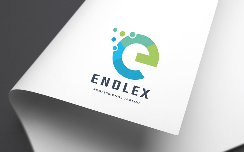 Modèle de logo Endlex lettre E