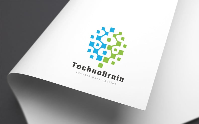 Download Шаблон логотипа "Techno Brain Logo Template" / Techno Brain Logo Template - Шаблон логотипа на тему графика ai,brain,brain logo,brainstorm,bright,cerebral,cortex,creation,creative,creativity,development,entertainment,geek,idea,influx,intelligence,intelligent,media,nerd,network