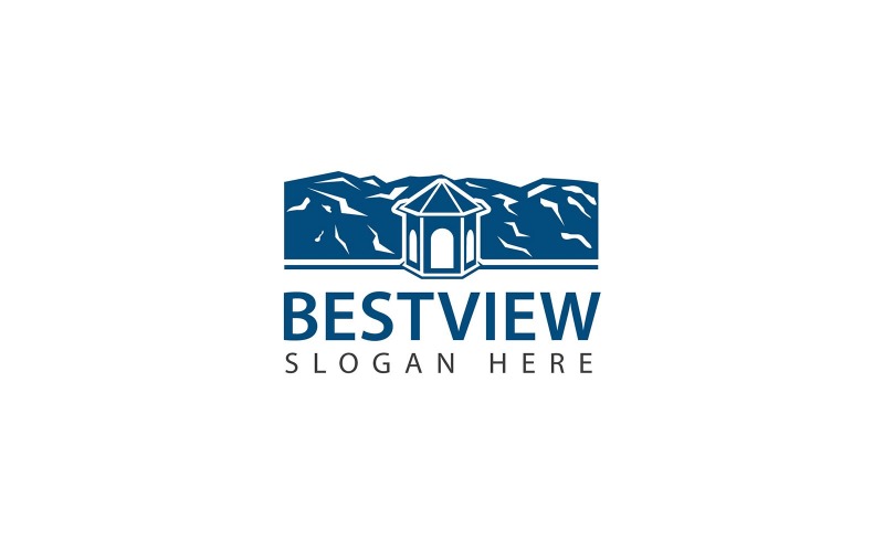 Download Шаблон логотипа "Best View Logo Template" / Best View Logo Template - Шаблон логотипа на тему графика view,logo template,landscape,nature,cafe