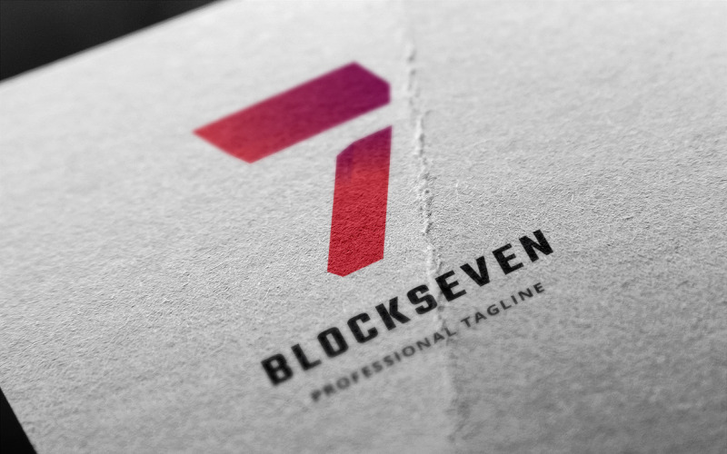Blok zeven logo sjabloon