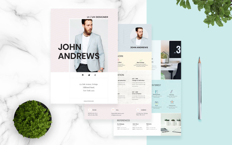 Download Резюме "Business CV Resume Template" / Business CV Resume Template - Резюме на тему графика creative,business,cv,template,professionals,professional,resume,resumes,curriculum,vitae,print,templates,graphic,web,designer