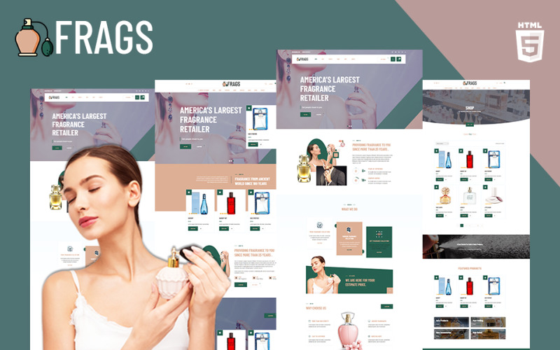 Fragz | Modèle de site Web HTML5 pour magasin de parfums et de cosmétiques