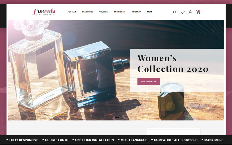Luveals - modelo OpenCart de loja de perfumes