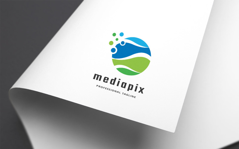 Media Pixel Logo sjabloon