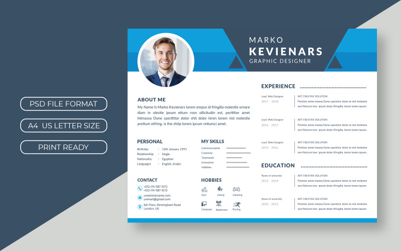 Modello di curriculum vitae moderno
