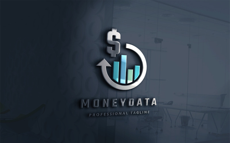 Modello di logo di dati di denaro