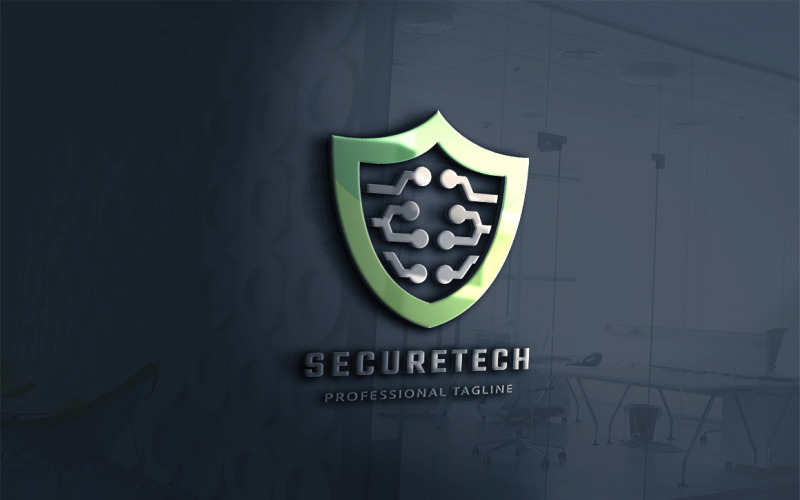 Шаблон логотипа Secure Tech