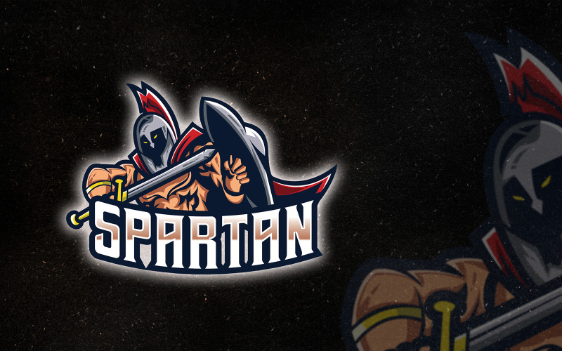 Download Шаблон логотипа "Spartan Logo Template" / Spartan Logo Template - Шаблон логотипа на тему графика spartan,logo template,game,logo game,e sport,team,logo team,king,fight,fighting,sword,emblem,badges