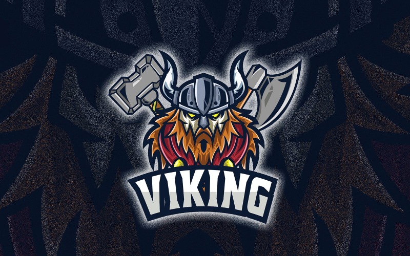 Download Шаблон логотипа "Viking Esports Logo Template" / Viking Esports Logo Template - Шаблон логотипа на тему графика viking,team,squad,logo game,e sport,logo esport,simple,modern,battle,fighting,raw,illustration