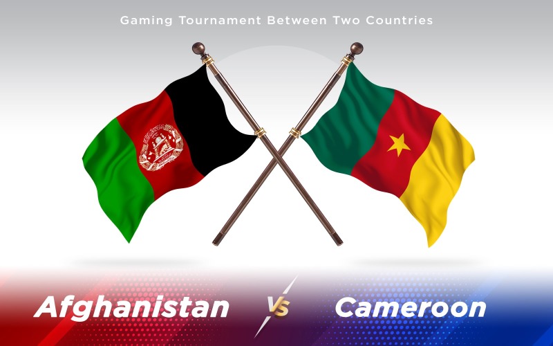 Download Иллюстрация "Afghanistan vs Cameroon Two Countries Flags Background Design - Illustration" / Afghanistan vs Cameroon Two Countries Flags Background Design - Illustration - Иллюстрация на тему графика national,patriotic,europe,asia,republic,map,flag,country,cartography,geography,nation,illustration,graphic,vector,state,world,isolated,symbol,border,icon