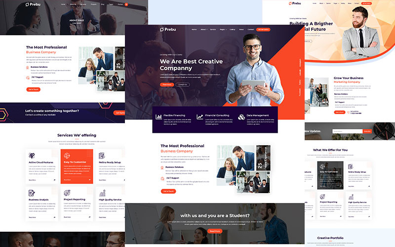 Prebu - Creative Business Agency Consulting Bootstrap Template