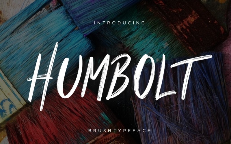 Carattere tipografico pennello Humbolt