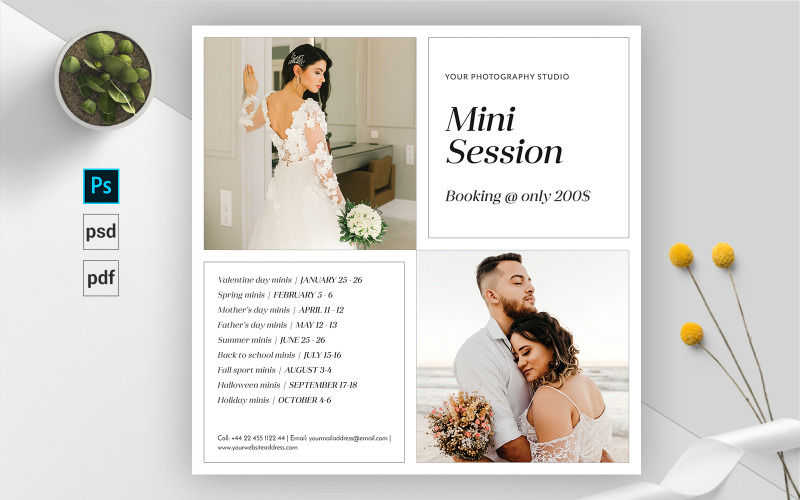Download Фирменный стиль "Clean Photography Mini Session - Corporate Identity Template" / Clean Photography Mini Session - Corporate Identity Template - Фирменный стиль на тему графика newborn photography,photo,photo marketing,marketing,photoshop template,template,digital,photography template,mini sessions,photo sessions,marketing board,photography board,blog board,promo,ph