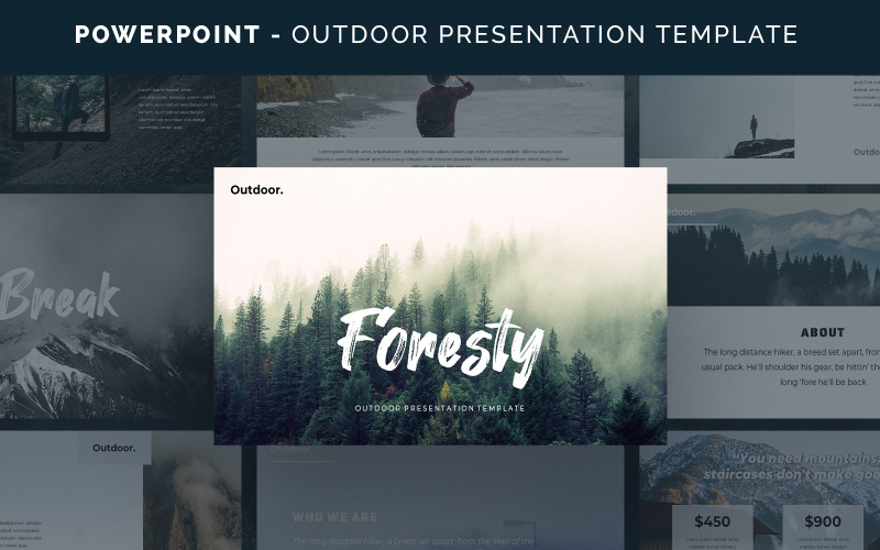 Foresty - Outdoor PowerPoint-Vorlage