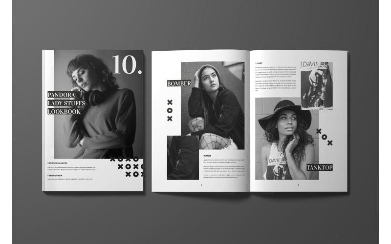 Download Фирменный стиль "Magazine  Lady Stuffs - Corporate Identity Template" / Magazine  Lady Stuffs - Corporate Identity Template - Фирменный стиль на тему графика magazine,template,print,editorial,catalog,brochure,look,layout,lifestyle,elegant,modern,clean,design,cover,page