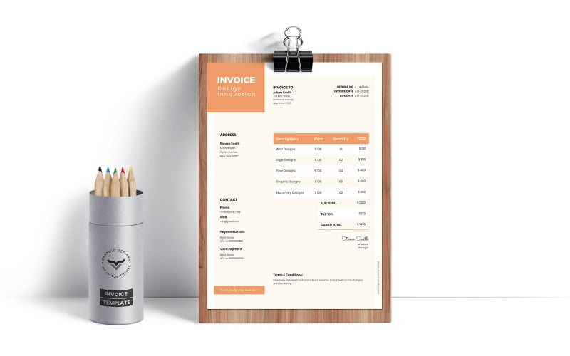 Download Фирменный стиль "Professional Invoice - Corporate Identity Template" / Professional Invoice - Corporate Identity Template - Фирменный стиль на тему графика professional,invoice,template,personal,corporate,business,use,templates,print,pay,bill,payments,client,minimal,clean