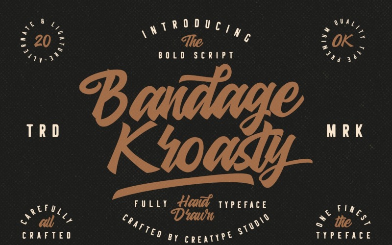 Шрифт Bandage Kroasty Cursive