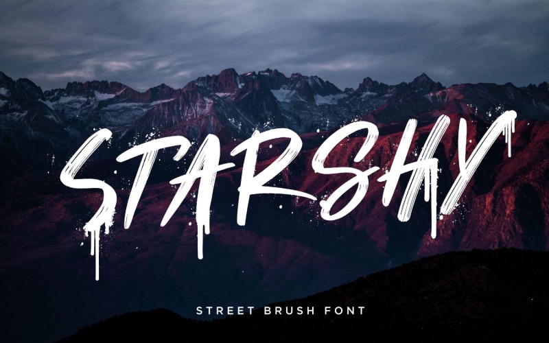 Starshy Street Brush betűtípus