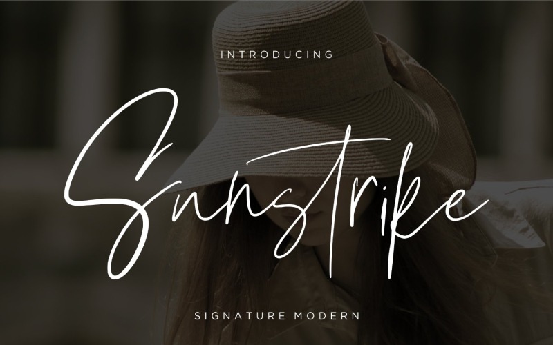 Suntrike Signature Modern lettertype