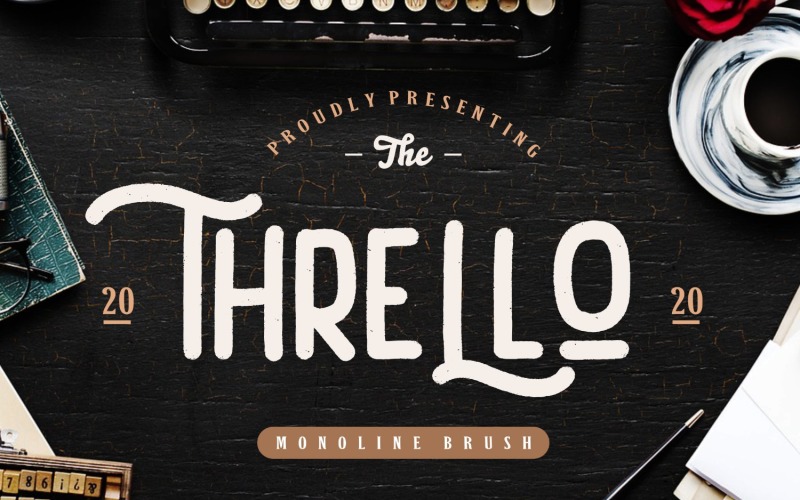 Download Шрифт "Thrello Monoline Brush Font" / Thrello Monoline Brush Font - Шрифт на тему графика script,branding,handwriting,handwritten,brush,quotes,calligraphy,logo,typography,signature,elegant,invitation,wedding,vintage,fashion