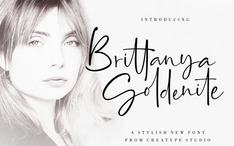 Download Шрифт "Brittanya Goldenite Stylish Handwritten Font" / Brittanya Goldenite Stylish Handwritten Font - Шрифт на тему графика script,branding,handwriting,handwritten,brush,quotes,calligraphy,logo,typography,signature,elegant,invitation,wedding,vintage,fashion