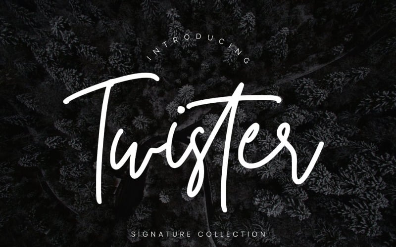 Carattere corsivo scritto a mano di Twister