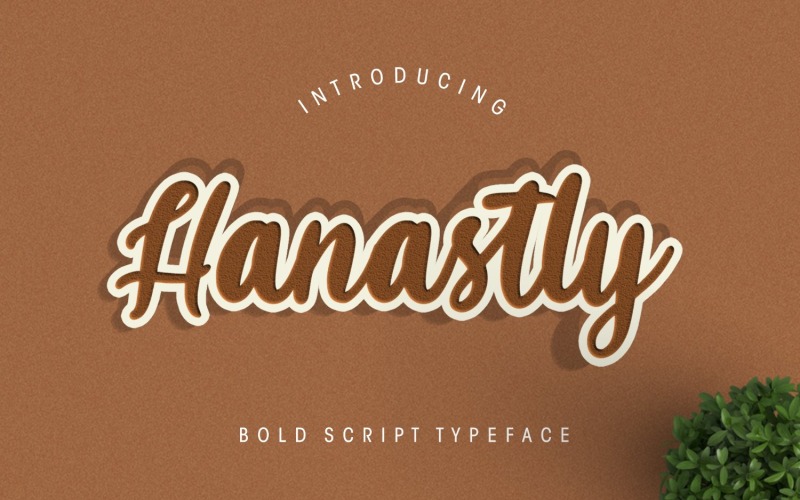 Hanastly vet cursief lettertype