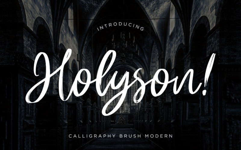 Holyson kalligráfia ecset betűtípus
