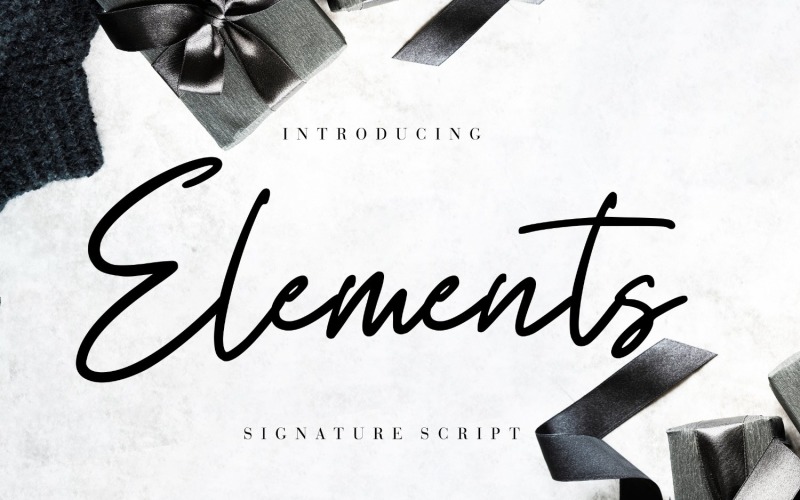 Курсивный шрифт Elements Signature