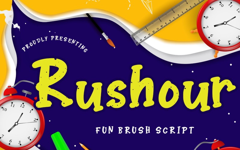 Kurzivní písmo Rushour Fun Brush