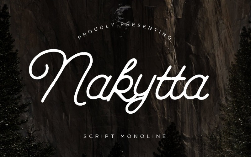 Nakytta Monoline Cursive písmo