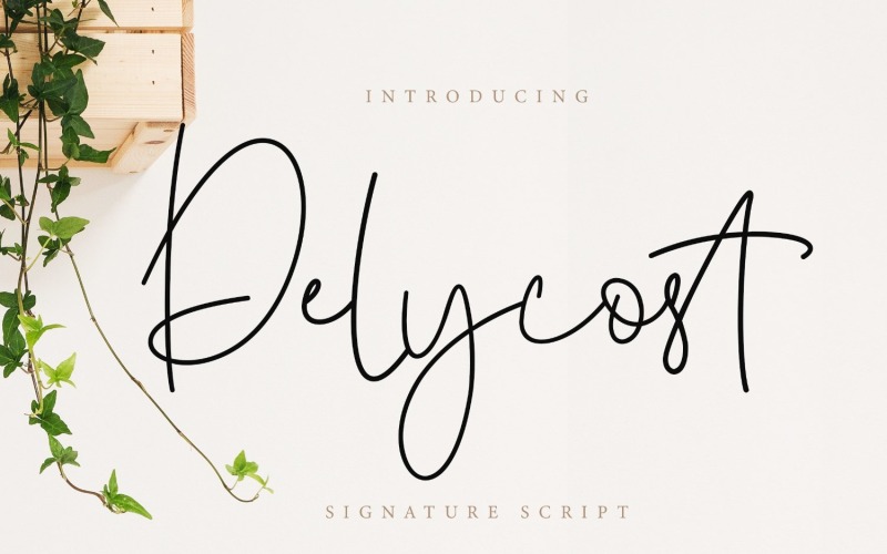 Písmo stylu podpisu Delycost