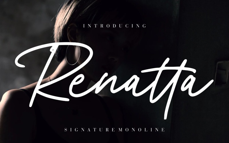Renatta Signature Monoline betűtípus