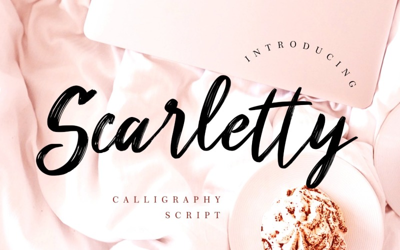 Scarletty kalligrafi borste typsnitt