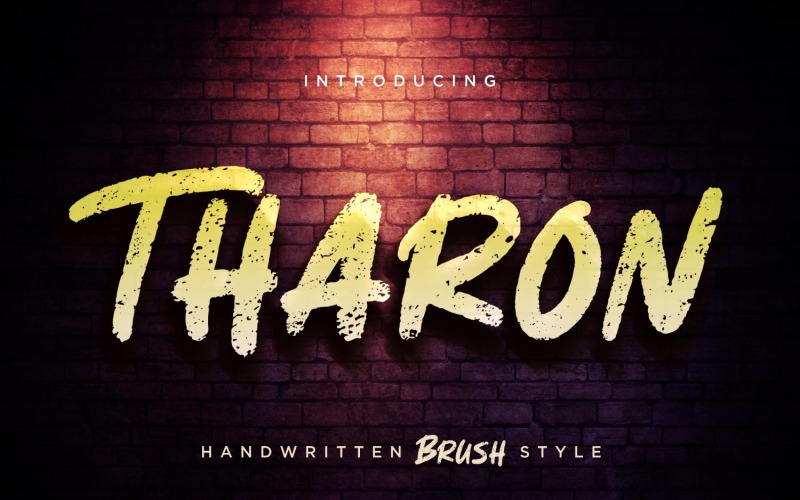Шрифт стиля кисти Tharon