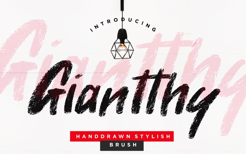 Стильный шрифт Giantthy Handdrawn Brush