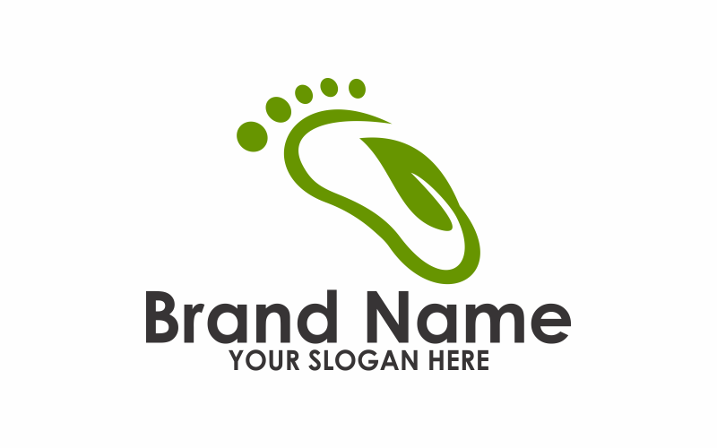 Yeşil Ayak Logo sağlık şablonu