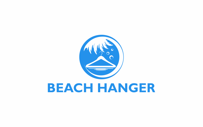 Download Шаблон логотипа "Beach Hanger Logo Template" / Beach Hanger Logo Template - Шаблон логотипа на тему графика beach,hanger,vector,hotel,design,clean,illustration,isolated,shower,kitchen,hygiene,white,hang,icon,object,color,home,colorful,laundry,rolled