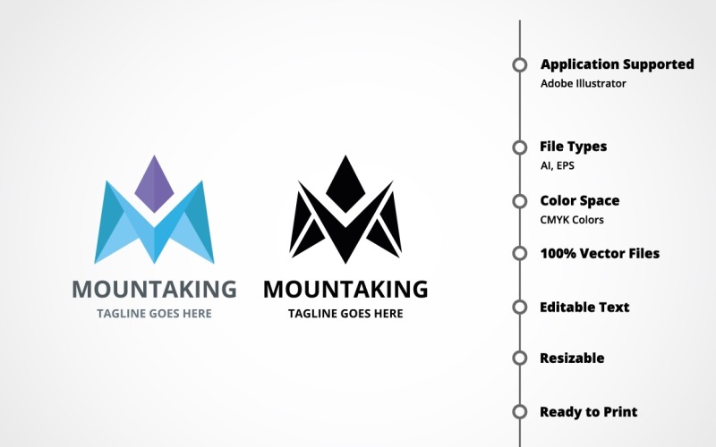 Download Шаблон логотипа "Letter M - Mountaking Logo Template" / Letter M - Mountaking Logo Template - Шаблон логотипа на тему графика abstract,accounting,agency,app,application,architecture,business,colorful,construction,corporate,creative,design,geometric,identity,letter,logo,logo design,marketing,software,studio