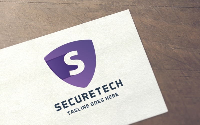Lettera S - modello di logo Secure Tech