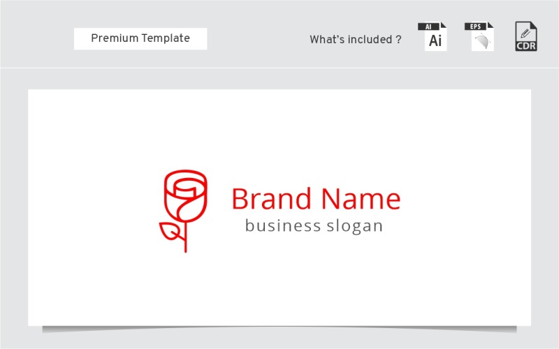 Modèle de logo rose