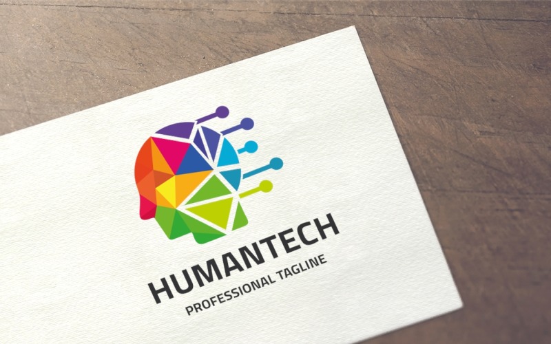 Download Шаблон логотипа "Human Tech Logo Template" / Human Tech Logo Template - Шаблон логотипа на тему графика abstract,brainstorm,colorful,corporate,creation,creative,creativity,development,digital,entertainment,face,head,human,idea,information,intelligence,knowledge,lifestyle,media,mind