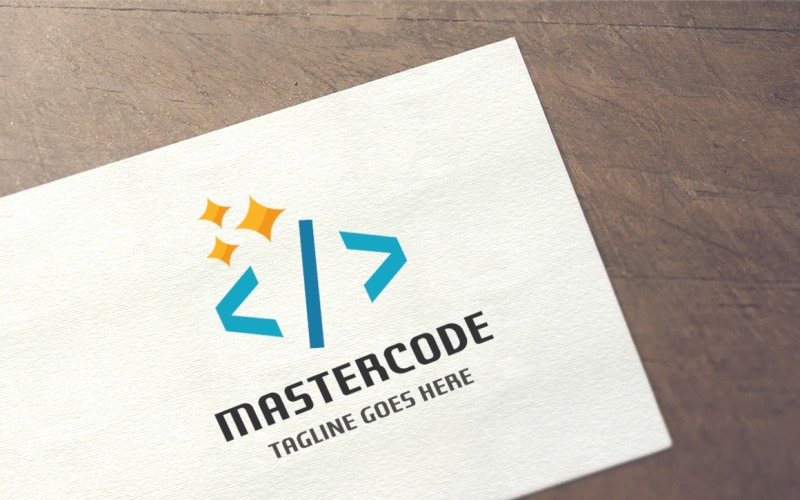 Modèle de logo de code maître