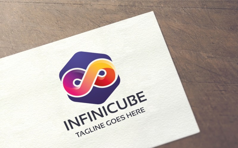Modèle de logo Infinity Cube