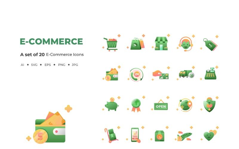Download Иллюстрация "Ecommerce - Illustration" / Ecommerce - Illustration - Иллюстрация на тему графика icon,icons,flat,vector,illustration,graphic,design