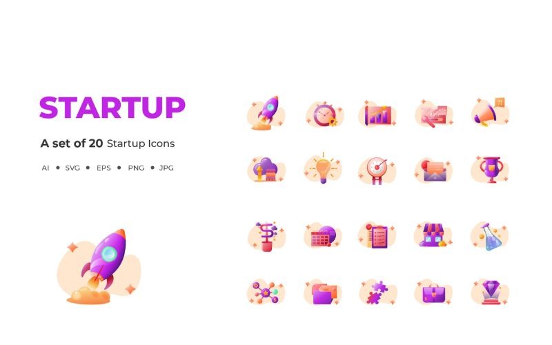 Download Иллюстрация "Startup - Illustration" / Startup - Illustration - Иллюстрация на тему графика icon,icons,flat,vector,illustration,graphic,design
