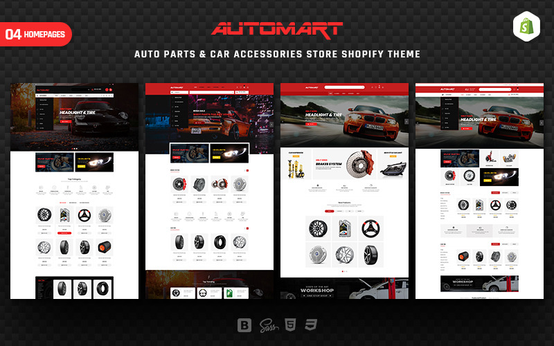AutoMart - Bildelar och biltillbehör Shopify Theme