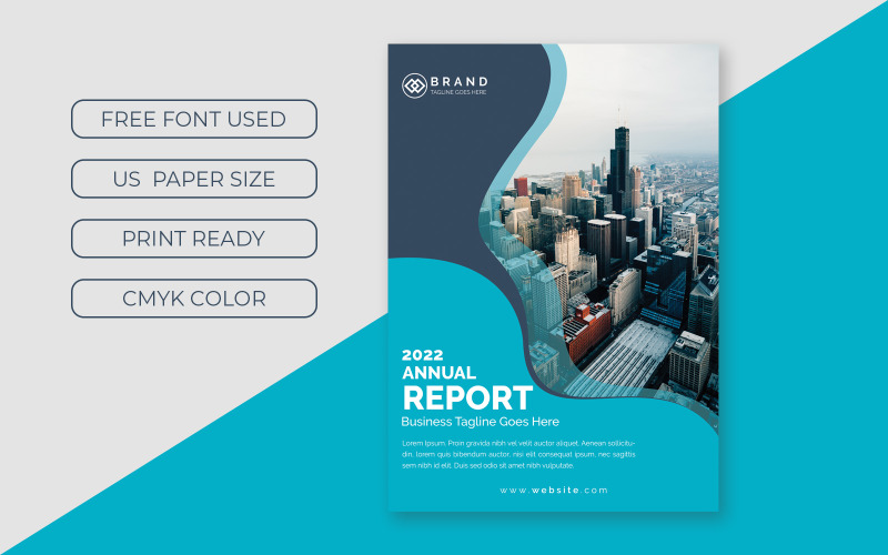 Brochure Présentation de la couverture du rapport annuel d'entreprise