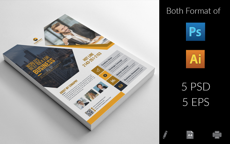 Download Фирменный стиль "Business Flyer" / Business Flyer - Фирменный стиль на тему графика psd,flyer,corporate,liflet,computer,internet,stationery,poster,blue,hiquality,official,sample,business,logo,professional,modern,art,standard,creative,graphics